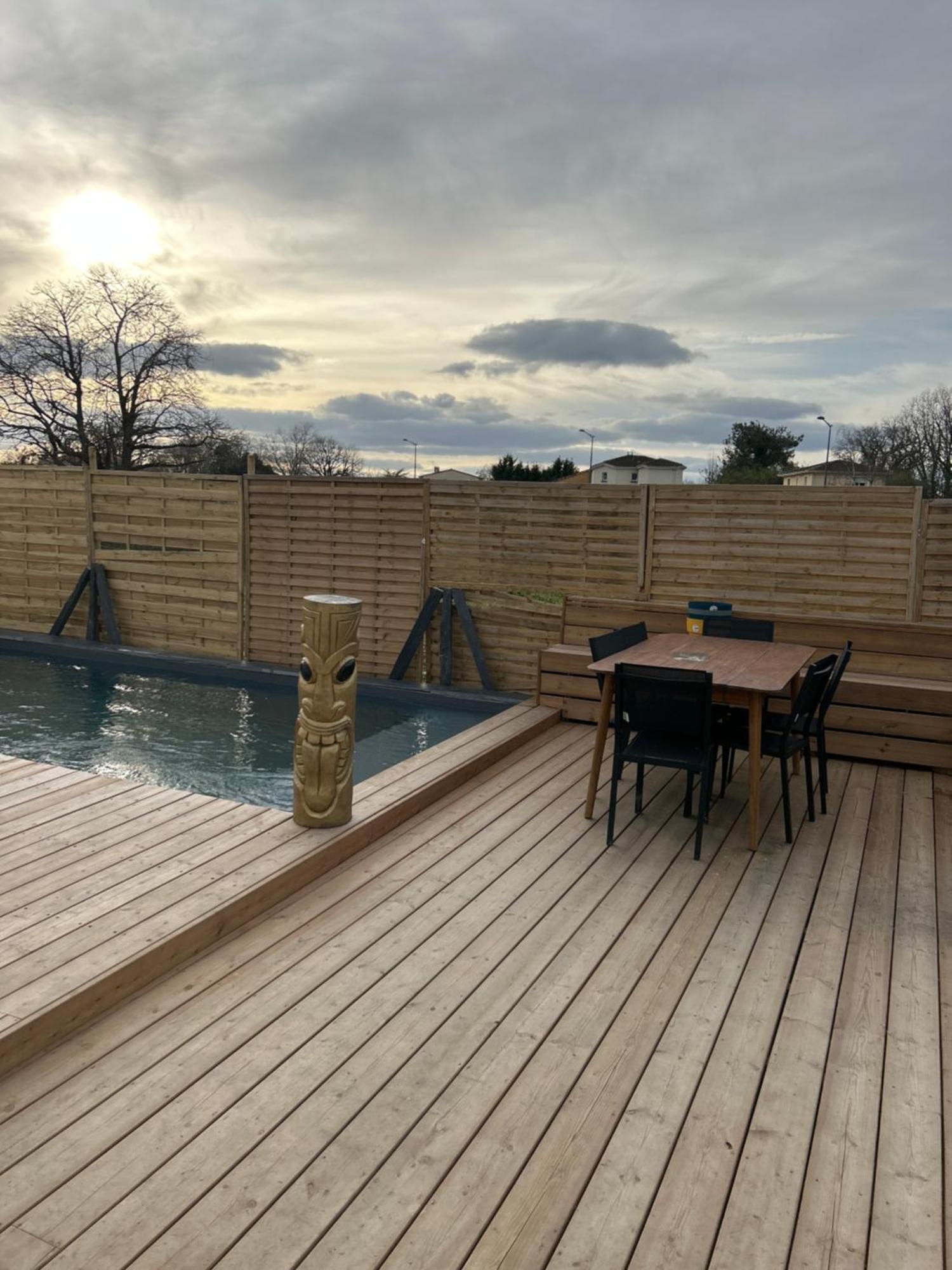 Aux Portes De Bordeaux Maison Cocooning Avec Piscine Ambares-et-Lagrave 外观 照片